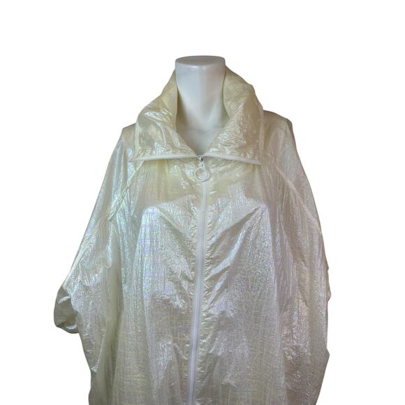 Bosideng Clear Lightweight Rain Jacket with Hood & Adjustable Sleevees sz S - Picture 5 of 13